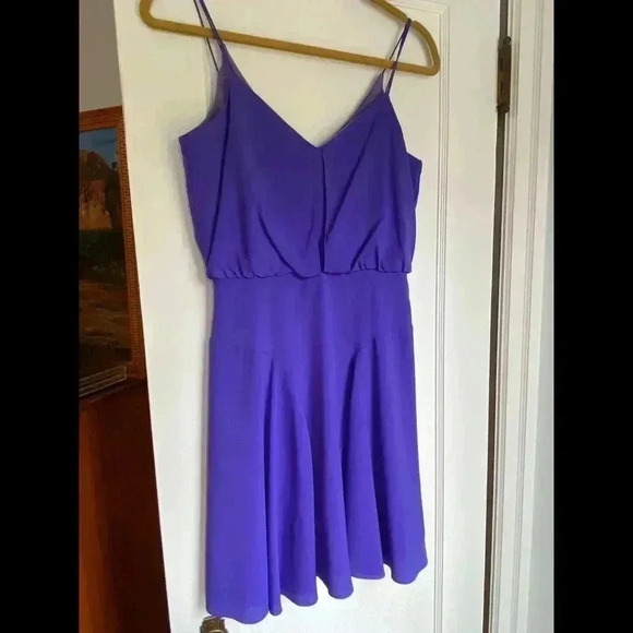 Purple Silky Mini Dress - Wedding Guest - Picture 1 of 2